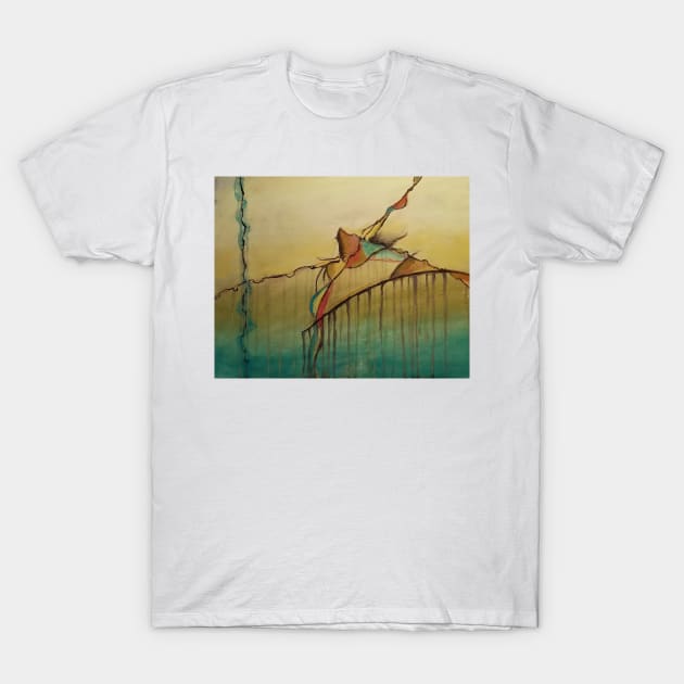 Triangle Abstract Pastel Painting PAS3948 T-Shirt by missdebi27